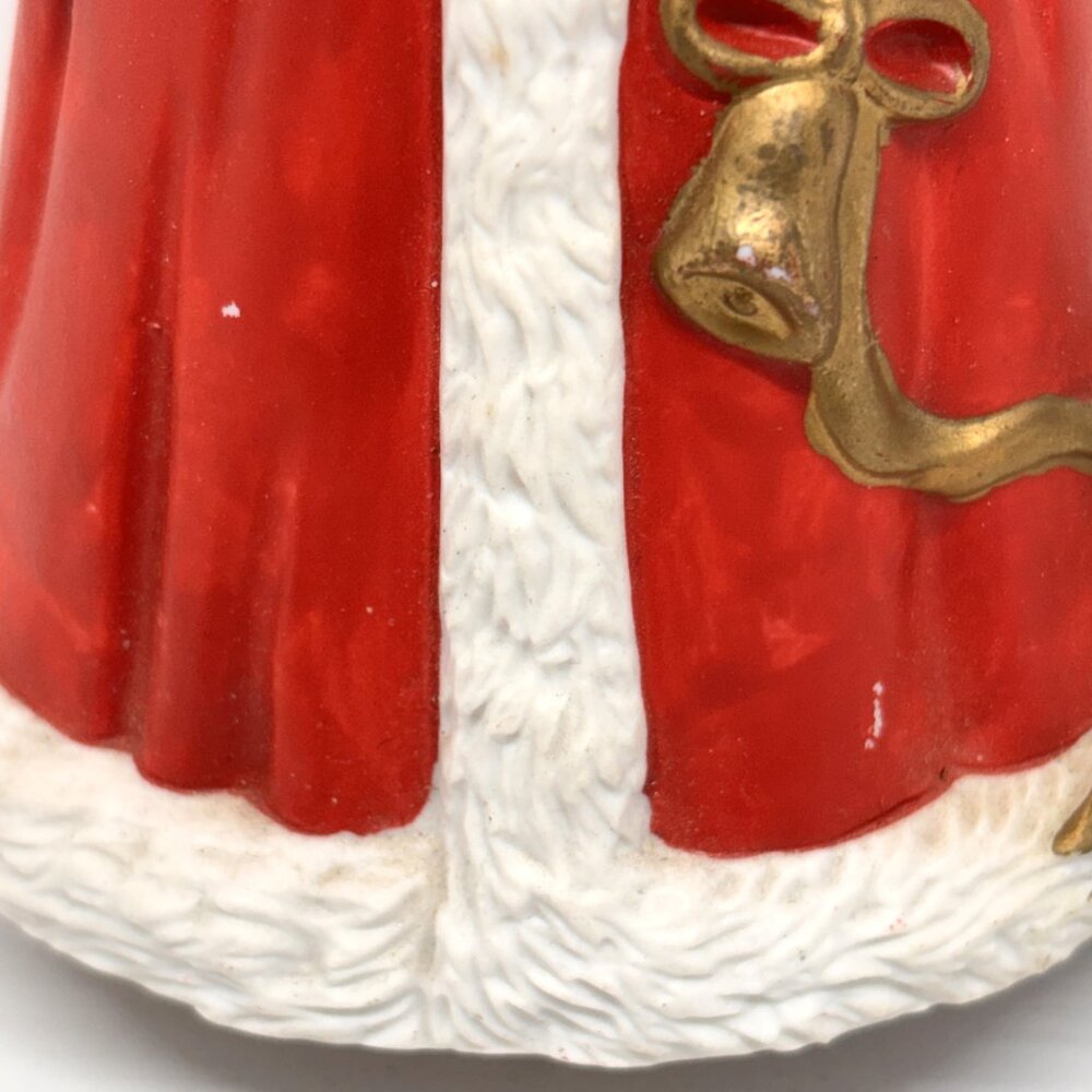 Vtg Christmas Porcelain Santa Wind-Up Plays "Here Comes Santa Clause" - Picture 7 of 9